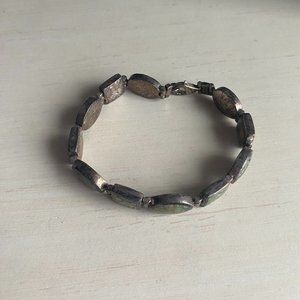 Green and Silver Stone Bracelet